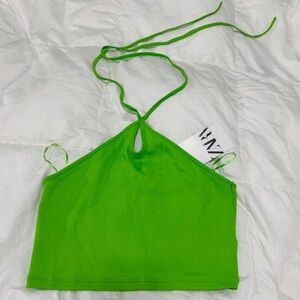 Zara Bright Green Crop Top